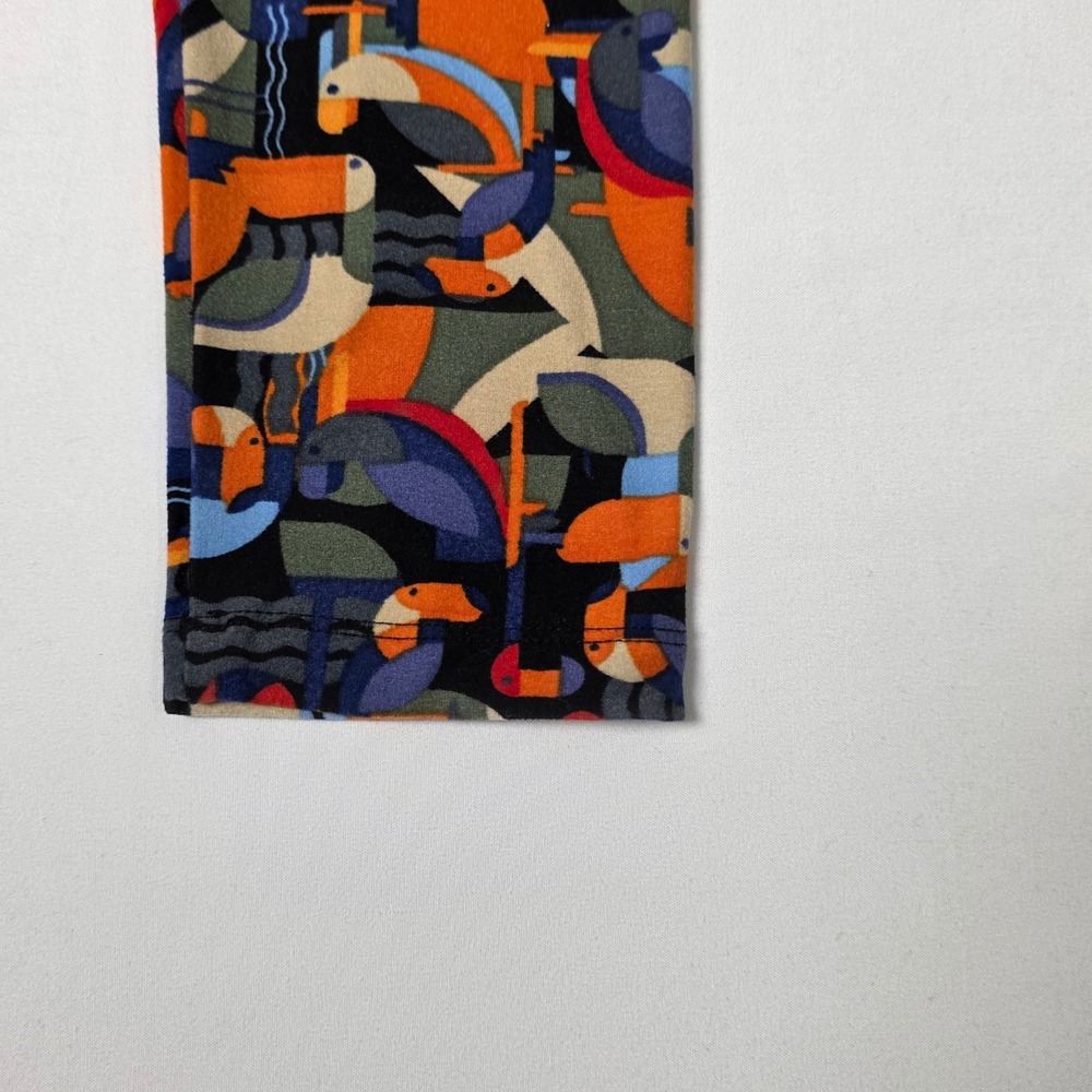LuLaRoe Leggings Womens One Size Multicolor Abstract‎ Toucan Toucan Print Soft - Picture 10 of 12